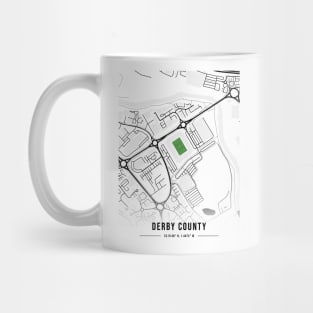 Derby County Stadium Map Desigh (White) Mug